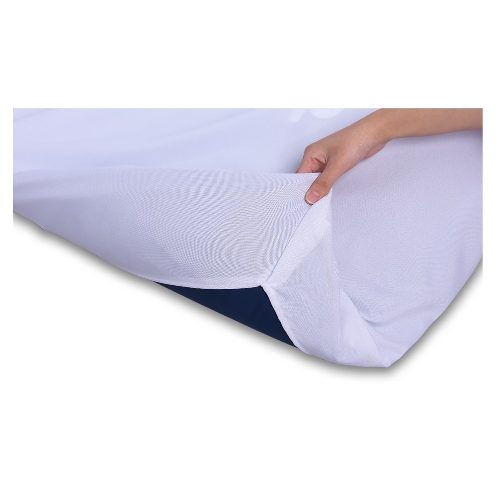 Deluxe Bed Backrest White Cotton Fitted Sheet Back 1000